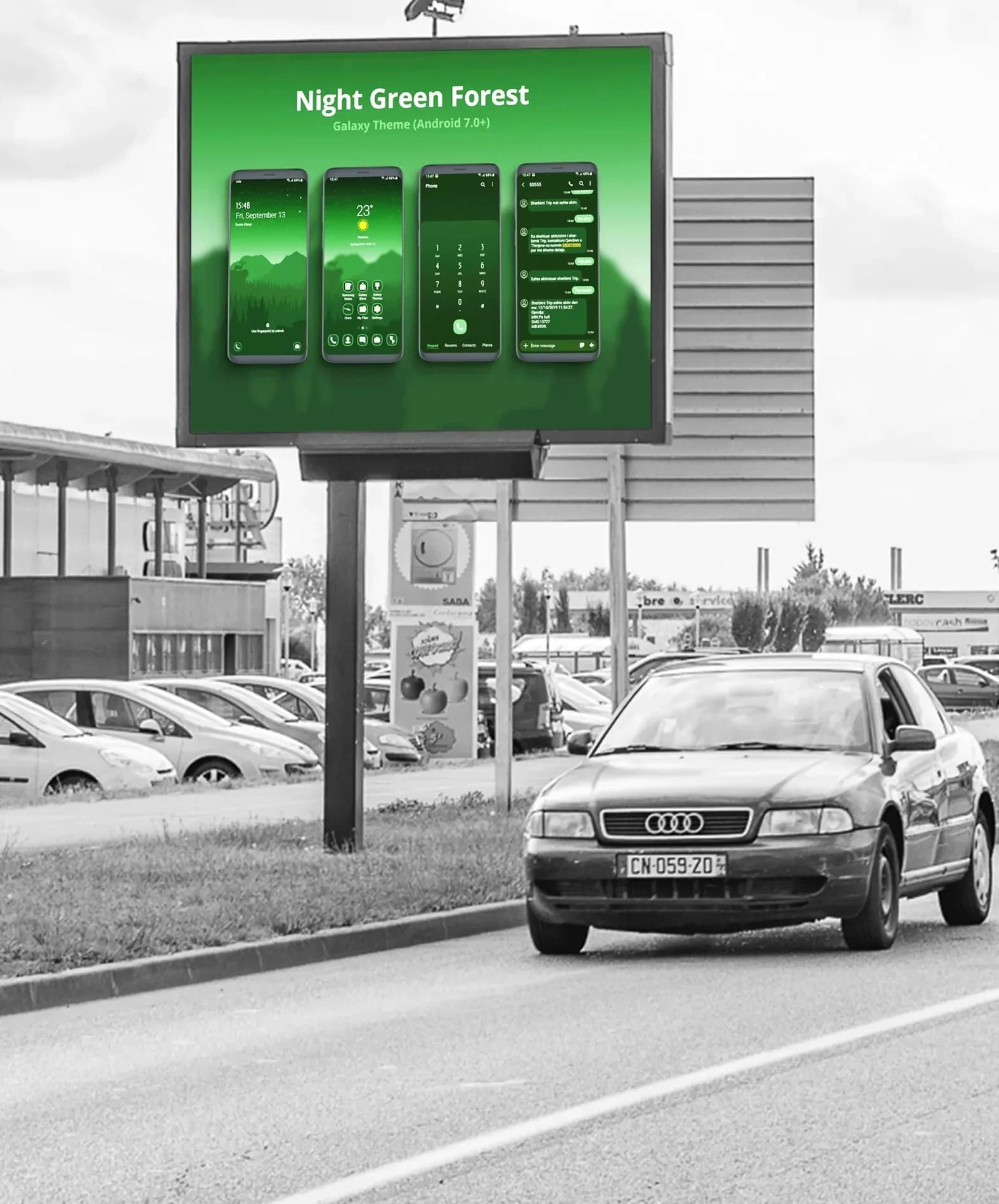Écran LED MONO+ en bord de route